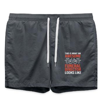 Bestattung - Badeshorts - Anthrazit - Vorne - AI Model Male 185 light (185cm)