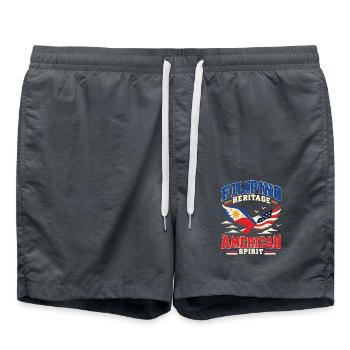 Filipino Amerikaner Philippinisches Erbe - Badeshorts - Anthrazit - Vorne - AI Model Male 185 light (185cm)