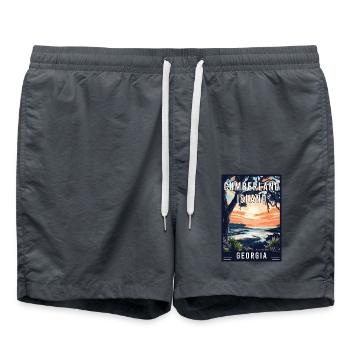 Erleben Sie die Schönheit von Cumberland Island in Georgia - Badeshorts - Anthrazit - Vorne - AI Model Male 185 light (185cm)