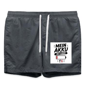 Modernes Design – Einzigartige Geschenkidee - Badeshorts - Anthrazit - Vorne - AI Model Male 185 light (185cm)