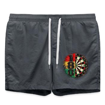 180 Dartboard Fusion - Badeshorts - Anthrazit - Vorne - AI Model Male 185 light (185cm)