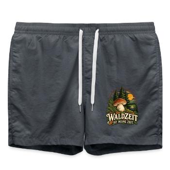 Waldzeit Ist Meine Zeit - Badeshorts - Anthrazit - Vorne - AI Model Male 185 light (185cm)