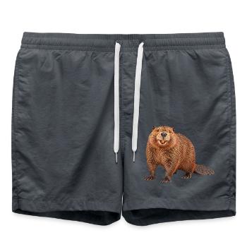Biber - Badeshorts - Anthrazit - Vorne - AI Model Male 185 light (185cm)
