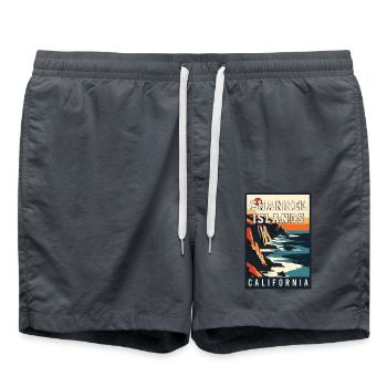 Erleben Sie die Schönheit der Kanalinseln in Kalifornien - Badeshorts - Anthrazit - Vorne - AI Model Male 185 light (185cm)