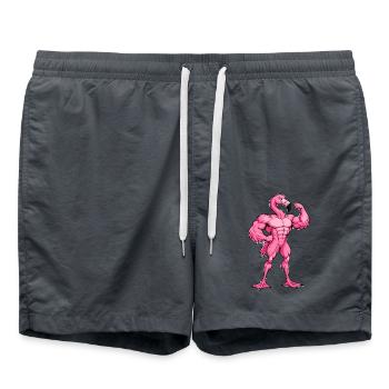 Pink Flamingo Fitness - Badeshorts - Anthrazit - Vorne - AI Model Male 185 light (185cm)