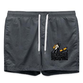 Die Wege der Transhumanz - Badeshorts - Anthrazit - Vorne - AI Model Male 185 light (185cm)