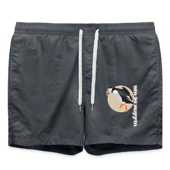Ninja Puffin - Badeshorts - Anthrazit - Vorne - AI Model Male 185 light (185cm)