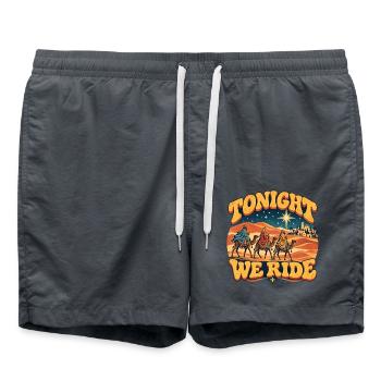 Drei Weise Männer Weihnachten Heute Abend reiten w - Badeshorts - Anthrazit - Vorne - AI Model Male 185 light (185cm)