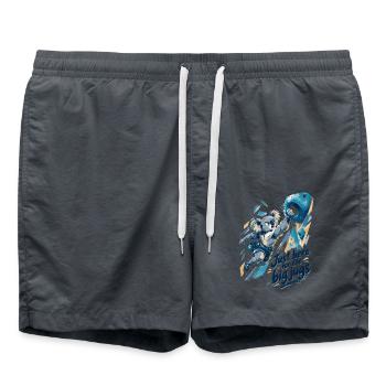 Koala am Boulder-Griff: Just here for big jugs - Badeshorts - Anthrazit - Vorne - AI Model Male 185 light (185cm)