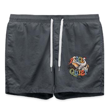 Sandkranich - Badeshorts - Anthrazit - Vorne - AI Model Male 185 light (185cm)