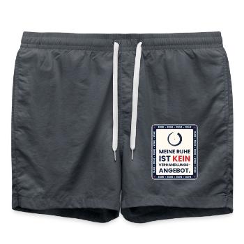 RUHE IST KEIN VERHANDLUNGSANGEBOT - Badeshorts - Anthrazit - Vorne - AI Model Male 185 light (185cm)