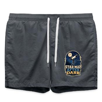 STAR MAP AFTER DARK - Badeshorts - Anthrazit - Vorne - AI Model Male 185 light (185cm)