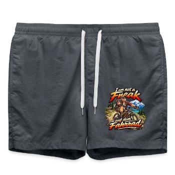 Ich bin kein Freak auf dem Fahrrad - Badeshorts - Anthrazit - Vorne - AI Model Male 185 light (185cm)