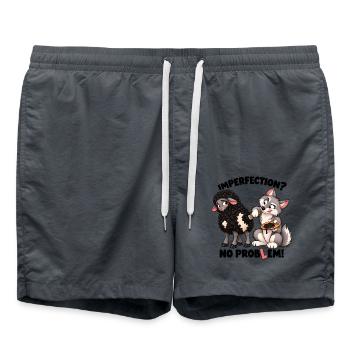 Schaf und Wolf – Unvollkommenheit? Kein Problem! - Badeshorts - Anthrazit - Vorne - AI Model Male 185 light (185cm)