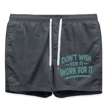 Don't Wish for it Work for it - Badeshorts - Anthrazit - Vorne - AI Model Male 185 light (185cm)