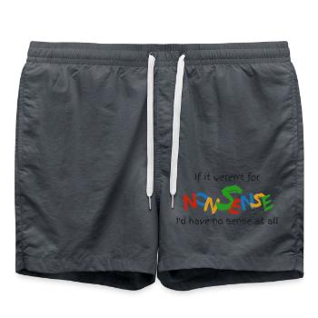 Wenn es keinen Unsinn gäbe - Badeshorts - Anthrazit - Vorne - AI Model Male 185 light (185cm)