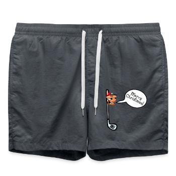 Frohe Weihnachten Golf - Badeshorts - Anthrazit - Vorne - AI Model Male 185 light (185cm)
