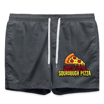 Next Level Sourdough Pizza  - Badeshorts - Anthrazit - Vorne - AI Model Male 185 light (185cm)