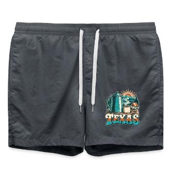 Texas Kaffee Sonnenaufgang Retro - Badeshorts - Anthrazit - Vorne - AI Model Male 185 light (185cm)