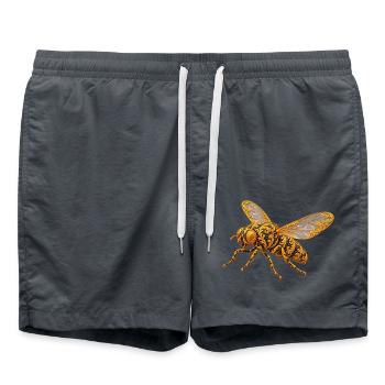 Goldene Ornamente-Fliege - Badeshorts - Anthrazit - Vorne - AI Model Male 185 light (185cm)
