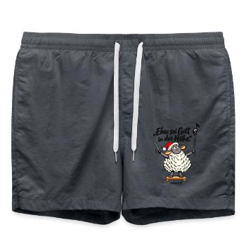 Chorleiter Geschenk Dirigent Weihnachten Schaf - Badeshorts - Anthrazit - Vorne - AI Model Male 185 light (185cm)