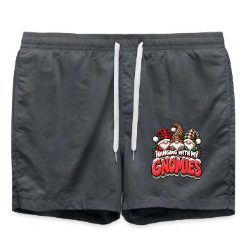 Hanging with My Gnomies - Badeshorts - Anthrazit - Vorne - AI Model Male 185 light (185cm)
