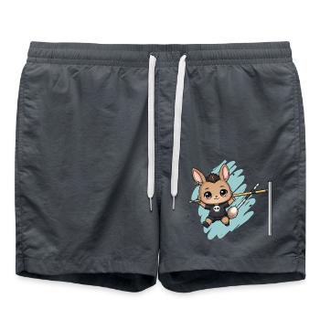 Punk-Kaninchen Sprungkunst - Badeshorts - Anthrazit - Vorne - AI Model Male 185 light (185cm)