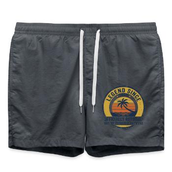 Legende Seit 1989 Ruhestand - Badeshorts - Anthrazit - Vorne - AI Model Male 185 light (185cm)