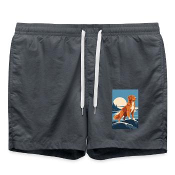 Nova Scotia Retriever - Badeshorts - Anthrazit - Vorne - AI Model Male 185 light (185cm)