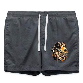 Taktischer Soldat - Gamer Motiv - Badeshorts - Anthrazit - Vorne - AI Model Male 185 light (185cm)