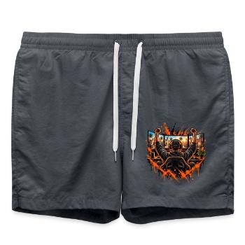 Gamer Sieger Gewinner Pro Gamer Motiv - Badeshorts - Anthrazit - Vorne - AI Model Male 185 light (185cm)