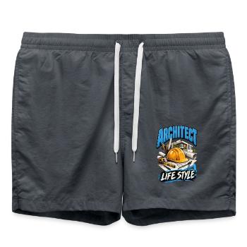 Lebensstil eines Architekten - Badeshorts - Anthrazit - Vorne - AI Model Male 185 light (185cm)