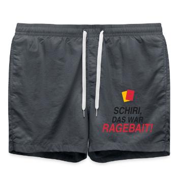 Schiri, das war Ragebait! - Badeshorts - Anthrazit - Vorne - AI Model Male 185 light (185cm)