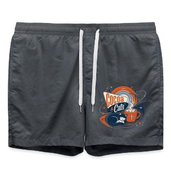 Kakao & Katzen Retro - Badeshorts - Anthrazit - Vorne - AI Model Male 185 light (185cm)