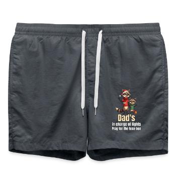 Dad's in charge of lights - Badeshorts - Anthrazit - Vorne - AI Model Male 185 light (185cm)