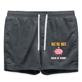 Wir sind nicht aus Geld gemacht, lustiger Elternteil sagt Tee. - Badeshorts - Anthrazit - Vorne - AI Model Male 185 light (185cm)