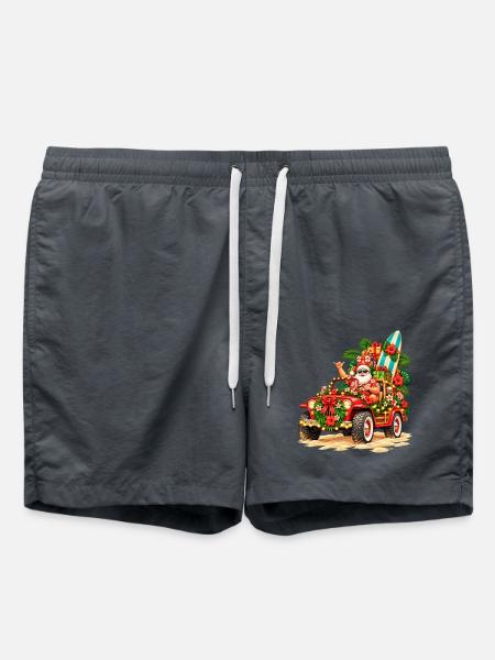 Santa's Island Lieferung – tropischer Weihnachtsjeep - Badeshorts - Anthrazit