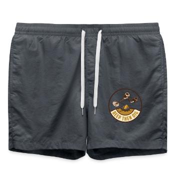 Piep und grabe – Metallerkennungsabzeichen - Badeshorts - Anthrazit - Vorne - AI Model Male 185 light (185cm)