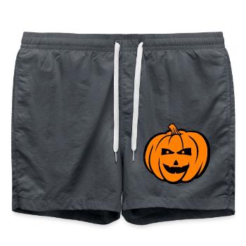 Kürbis Face Comic - Badeshorts - Anthrazit - Vorne - AI Model Male 185 light (185cm)