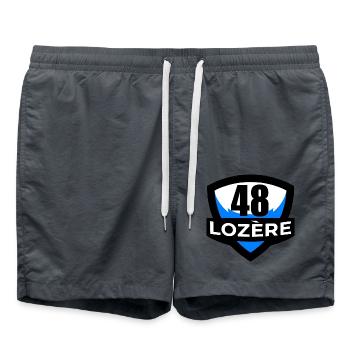 48 Lozère - Badeshorts - Anthrazit - Vorne - AI Model Male 185 light (185cm)