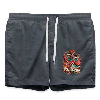 La Vida Es Un Baile Colorido - Badeshorts - Anthrazit - Vorne - AI Model Male 185 light (185cm)