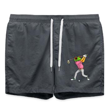 Golf Frosch - Badeshorts - Anthrazit - Vorne - AI Model Male 185 light (185cm)
