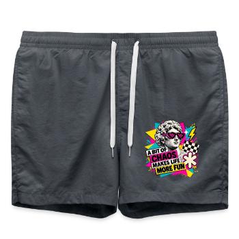 Ein bisschen Chaos - Badeshorts - Anthrazit - Vorne - AI Model Male 185 light (185cm)