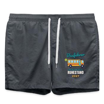 Busfahrer Rente 2027 – Nächster Halt: Ruhestand - Badeshorts - Anthrazit - Vorne - AI Model Male 185 light (185cm)