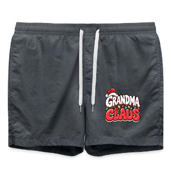 Grandma Claus Festliche Lichter - Badeshorts - Anthrazit - Vorne - AI Model Male 185 light (185cm)