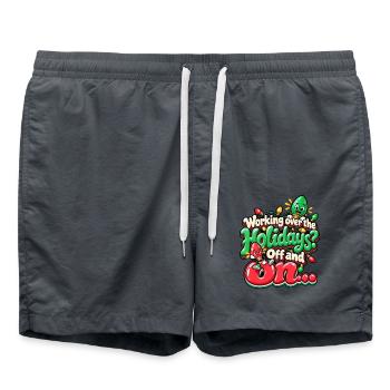 Feiertagsarbeit: Aus und An - Badeshorts - Anthrazit - Vorne - AI Model Male 185 light (185cm)