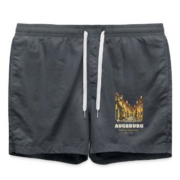 Augsburg 0,88 Euro Jahresmiete - Badeshorts - Anthrazit - Vorne - AI Model Male 185 light (185cm)