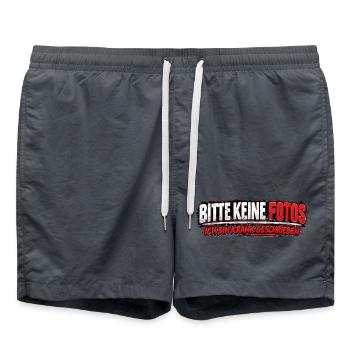 Bitte Keine Fotos Krank Geschrieben - Badeshorts - Anthrazit - Vorne - AI Model Male 185 light (185cm)