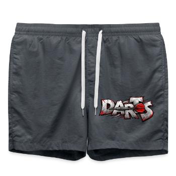 Darts Graffiti Burst - Badeshorts - Anthrazit - Vorne - AI Model Male 185 light (185cm)