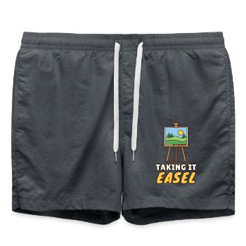 Staffelei nehmen - Badeshorts - Anthrazit - Vorne - AI Model Male 185 light (185cm)